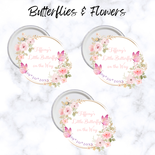 Butterflies & Flowers Buttons